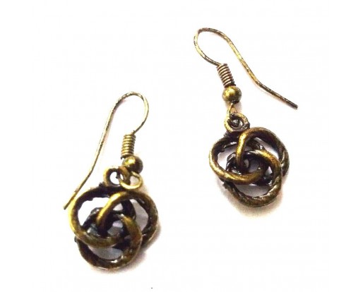 Antique Gold Earring Jhumki Contemporary Fashion Jewelry Hook Drop Dangle EA234